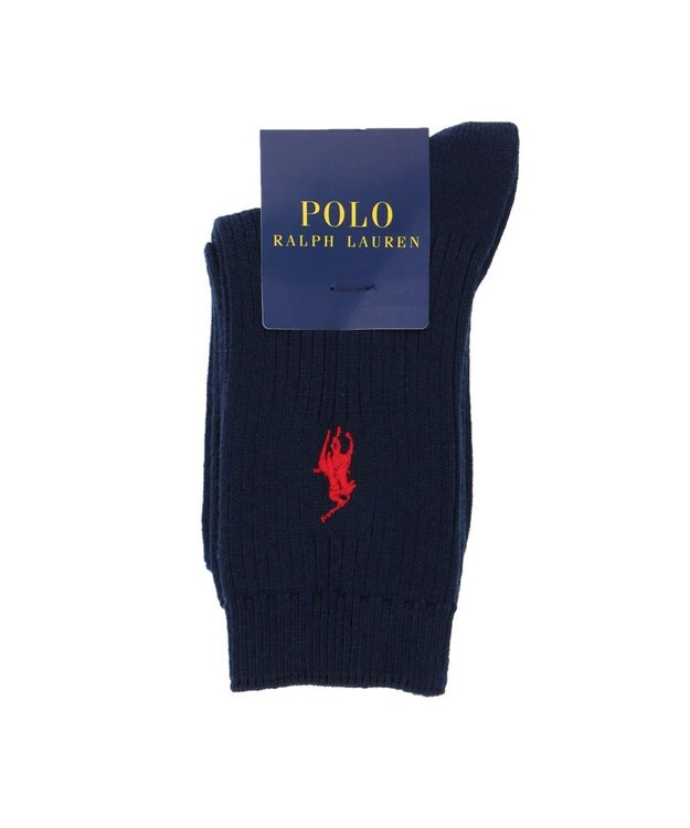 NAIGAI POLO RALPH LAUREN ポロ ラルフ ローレン｜子供 男の子 女の子 キッズ ボーイズ ガールズ｜ワンポイント刺繍 綿混｜リブ クルー丈 スクールソ ミッドナイトブルー