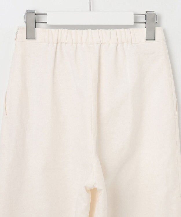 23区 L 【洗える】リネンエンブロイダリー ワイドパンツ ホワイト系