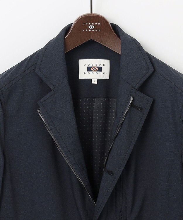JOSEPH ABBOUD 【キングサイズ・撥水・ストレッチ】インタレースストレッチ ドライビング ジャケット ネイビー系