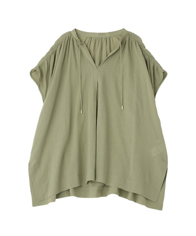 AMERICAN HOLIC フレンチスリーブスキッパーブラウス Khaki