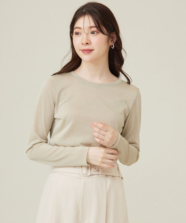 ANY SIS 【洗える】シアーラメ インナー シャンパン