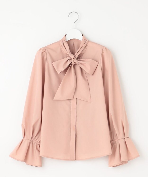 Feroux 【キレイ見えセットアップ対応】リボンタイ ブラウス ピンク系