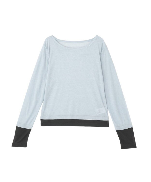 earth music&ecology SET2点ハイショクシアータンクトップ+ロンT Gray Mixture