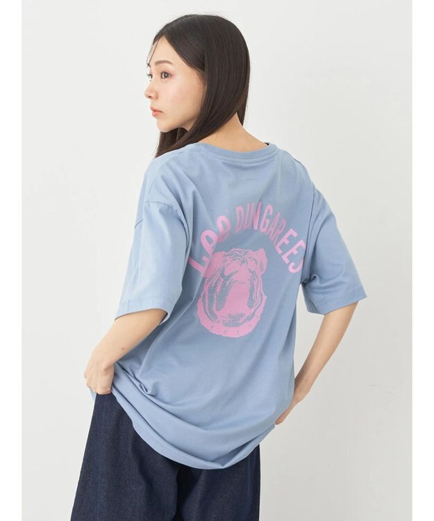 earth music&ecology Ｌｅｅ×ｅ．ｍ．ａ．ｅ　ＢＵＬＬＤＯＧ　ＰＲＩＮＴ　ＴＥＥ Blue