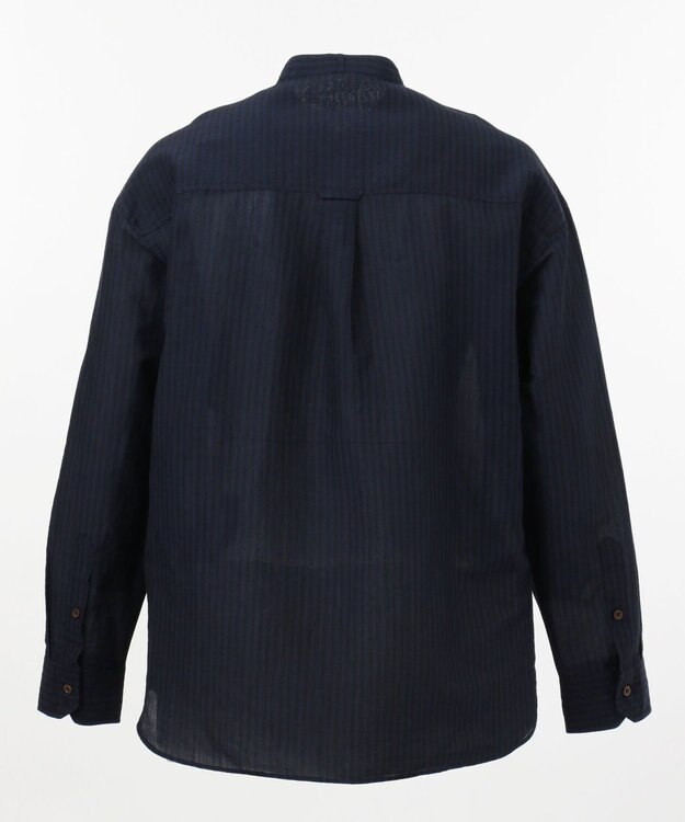 JOSEPH ABBOUD MOUNTAIN 【SPACE】エアリノバンドカラー シャツ ネイビー系1