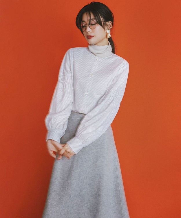 23区 S 【洗える】スムージーコットン シアーリブ ニット ベージュ系