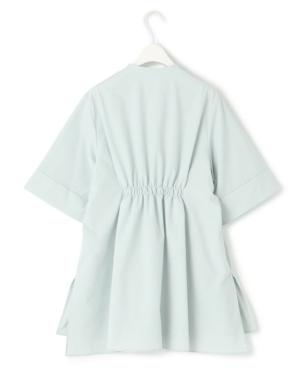 ICB 【洗える】ヴィンテージスパンブロード バンドカラーシャツ アイスグレー系