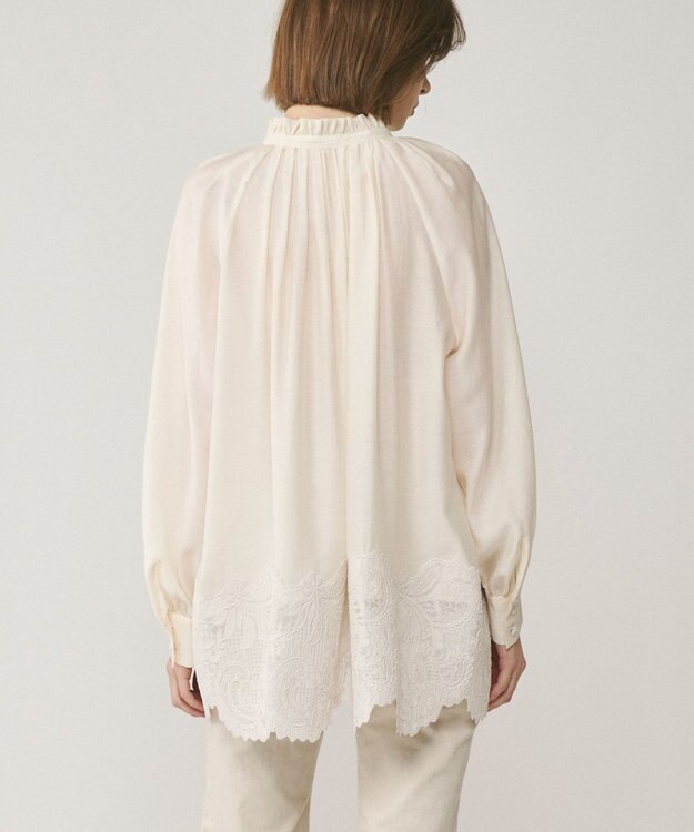 GRACE CONTINENTAL ヘムレースギャザートップ キナリ