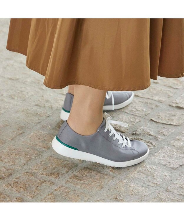 ing <ing>晴雨兼用ローカットスニーカー グレー