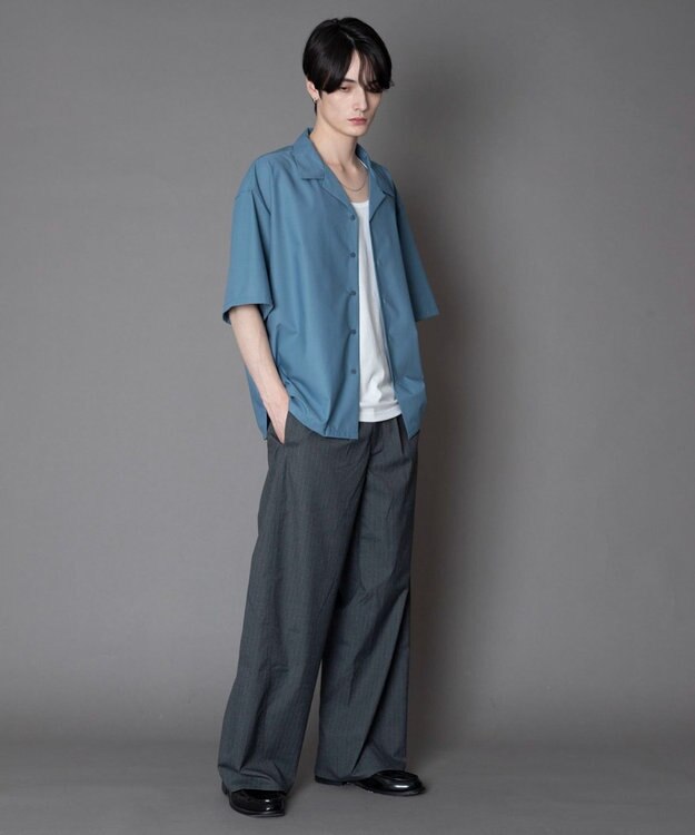 WEGO カバーフィットバルーンスラックス グレーストライプ