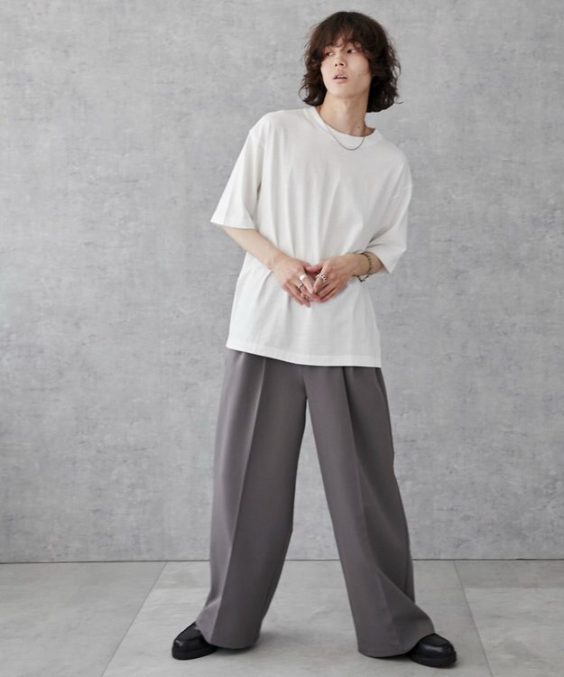 WEGO 【ユニセックス着用ITEM/綿100%/XSSMLサイズ展開】リラックスフィットコットンT ホワイト