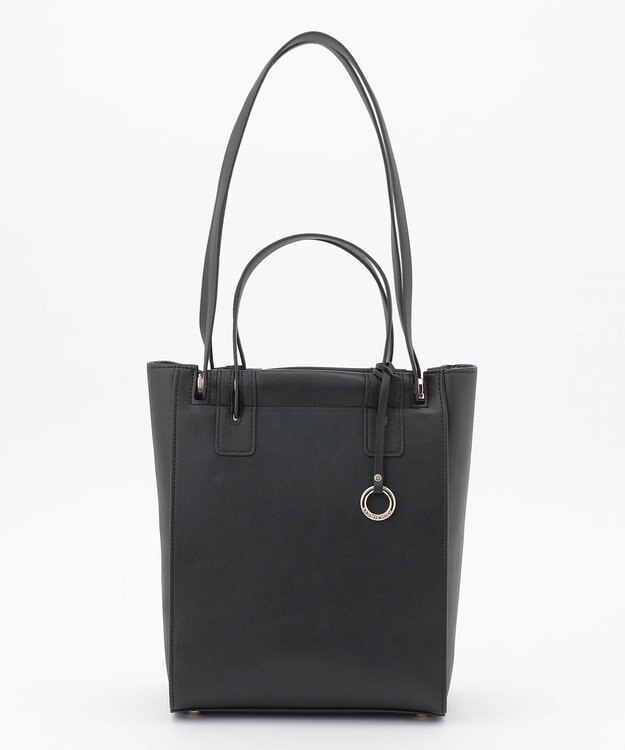 組曲 2WAYハンドルスクエアトート バッグ ブラック系