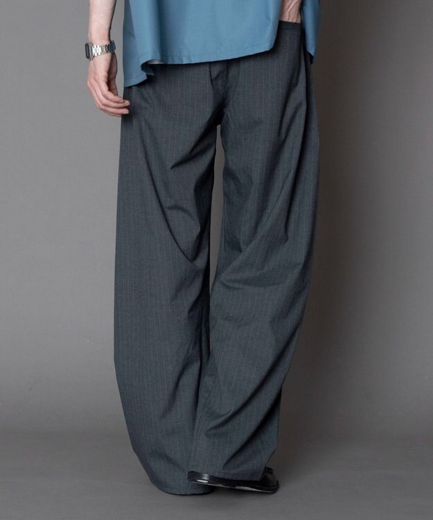 WEGO カバーフィットバルーンスラックス グレーストライプ