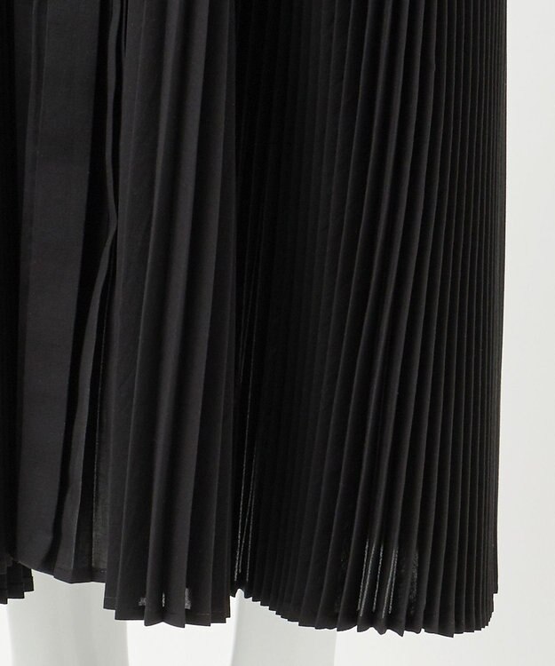 23区 S 【GOLD LABEL】トリアセテートオーガンジー プリーツワンピース ブラック系