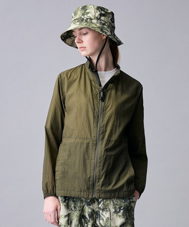 JOSEPH ABBOUD MOUNTAIN 【軽量/ECO撥水/ポケッタブル】ナイロンフライリップ ブルゾン カーキ系