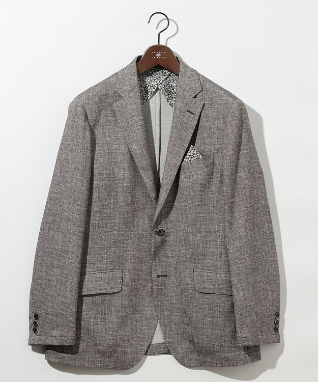 JOSEPH ABBOUD 清涼感【弱撥水/イージーケア/軽量/ストレッチ】クールピケ ジャケット グレー系