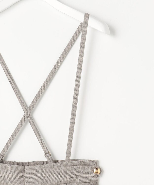 ANY SIS 【2WAY】サスペンダー付き ワイドパンツ ベージュ