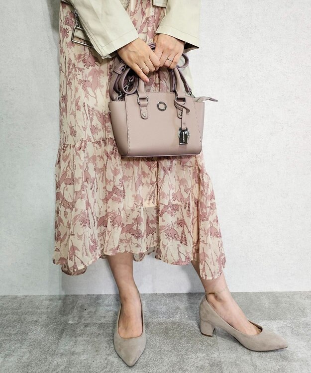 style code 【MERCURYDUO/マーキュリーデュオ】メタルアイレット　ミニハンドバッグ スモーキーピンク