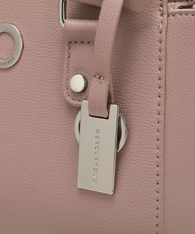 style code 【MERCURYDUO/マーキュリーデュオ】メタルアイレット　ミニハンドバッグ スモーキーピンク