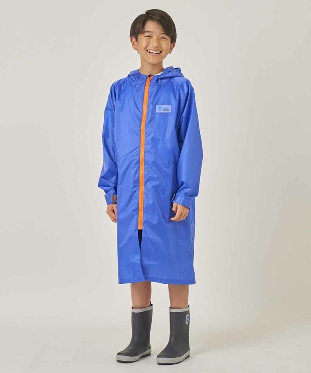 BEAMS SCHOOL レインコート ランドセル対応／収納袋付き ブルー