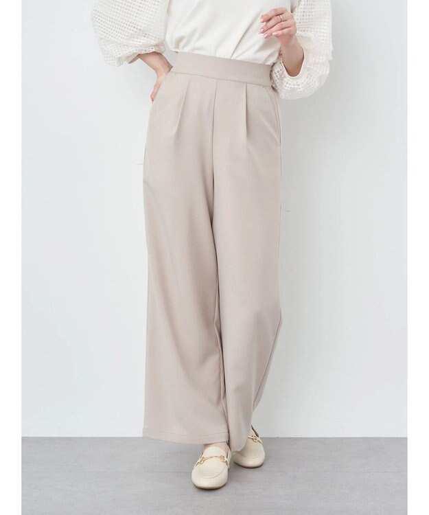 earth music&ecology リラックスワイドパンツ Beige