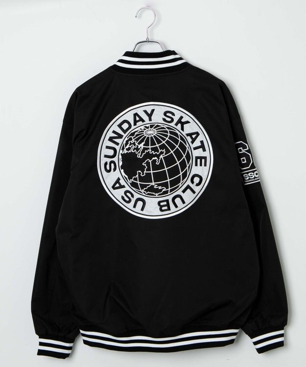 WEGO ZIPワッペンスタジャン ブラック