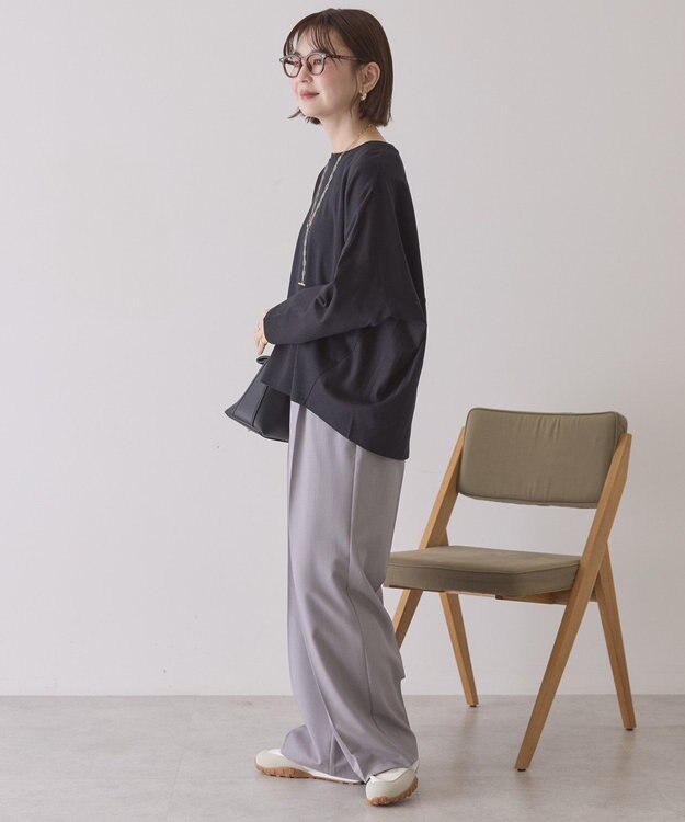 AMERICAN HOLIC 【先行予約】【UVカット】コクーンポンチプルオーバー Black