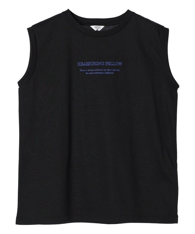 AMERICAN HOLIC 前後ロゴノースリーブカットプルオーバー Black