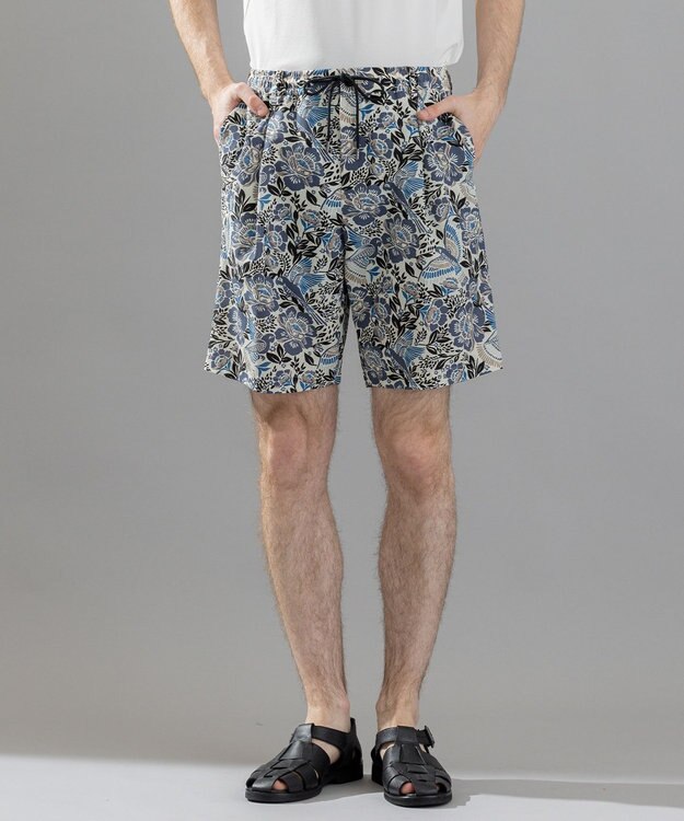 JOSEPH HOMME 新柄【洗える/ストレッチ/シワになりにくい】クールドッツストレッチ メキシカントプリント ショートパンツ/ BERMUDA ホワイト系5