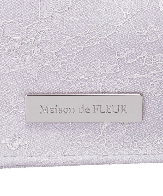 Maison de FLEUR ブルーマニアフリルハンドルスクエアトートバッグ Grayish Blue