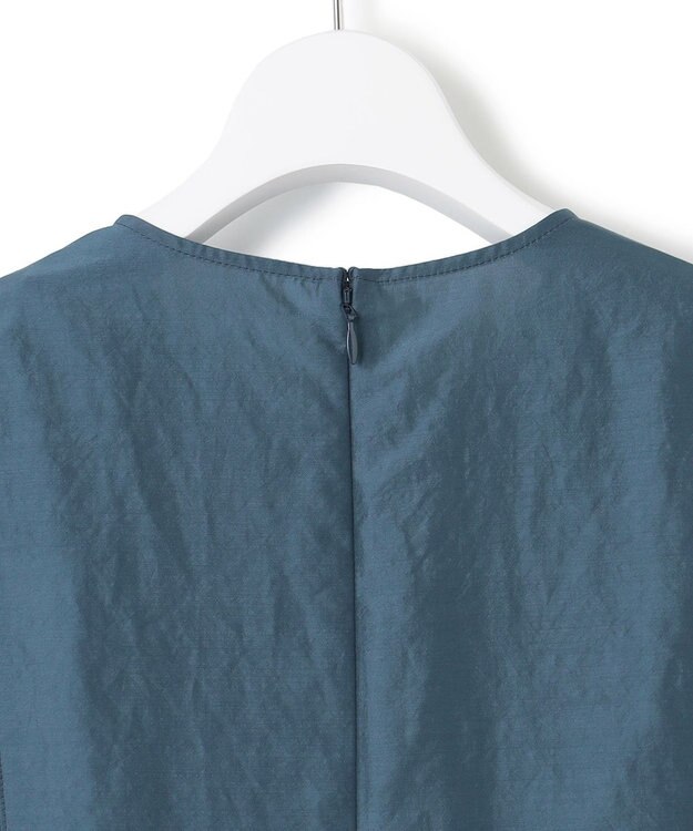 23区 【洗える】プリーツコンビ ワンピース ダークグリーン系