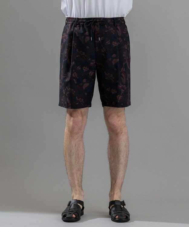 JOSEPH HOMME 新柄【洗える/ストレッチ/シワになりにくい】クールドッツストレッチ メキシカントプリント ショートパンツ/ BERMUDA ダークブラウン系5