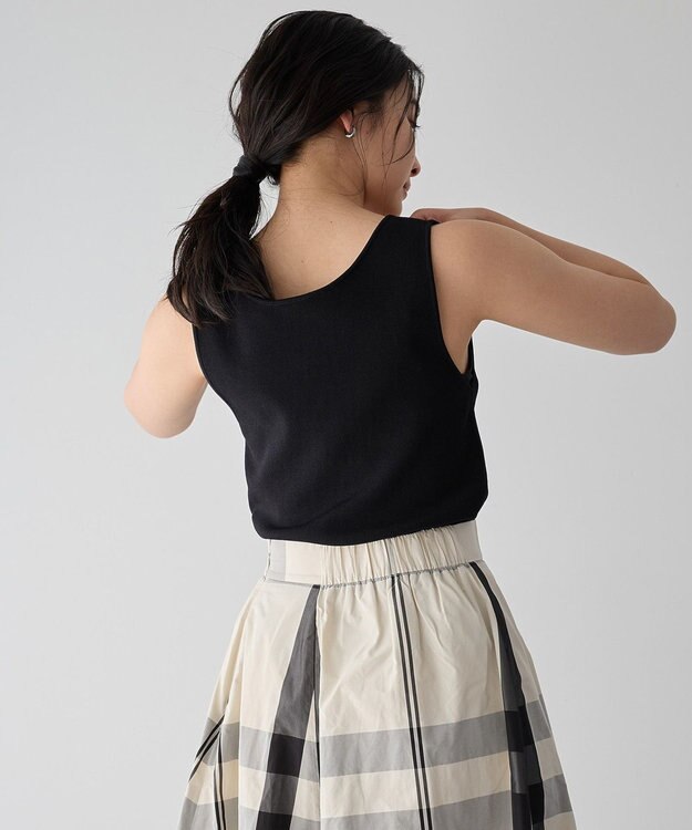 YECCA VECCA [UVカットマシンウォッシャブル]アンサンブルニット Black