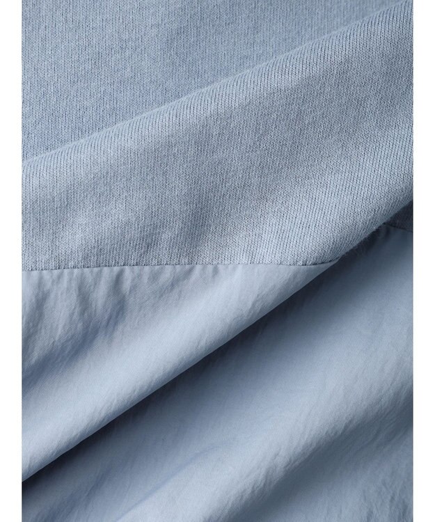 Green Parks ドロストドッキング長袖プルオーバー Sax