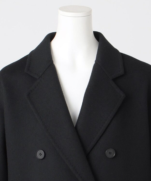 23区 L 【エステータ】ショートビーバー ウールコート ブラック系