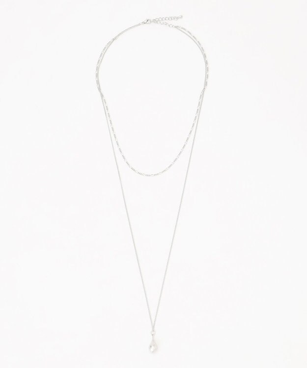ANY ティアドロップ２連ネックレス シルバー