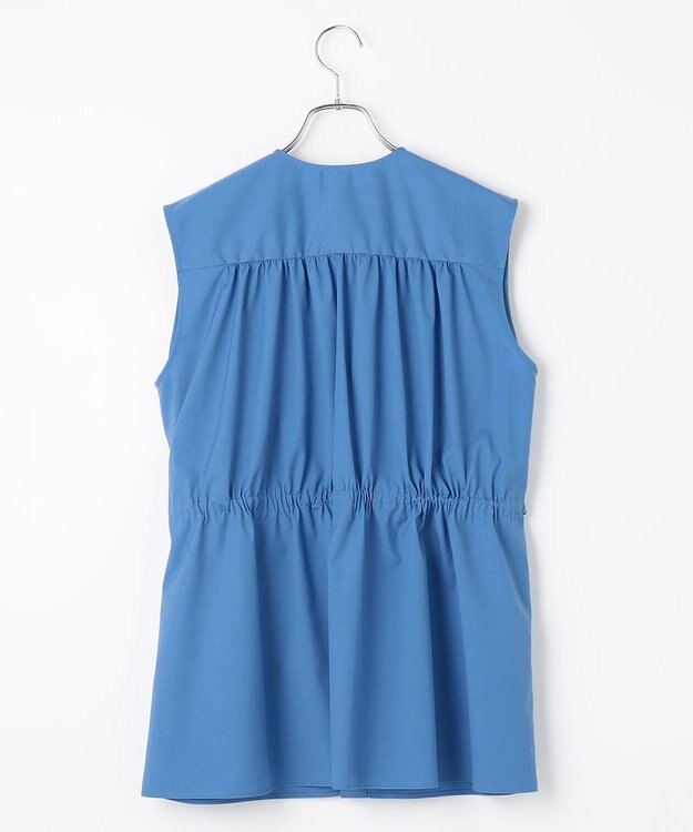 #Newans 【ANSWER for モダンベーシック】ビブヨークデザインブラウス ブルー系