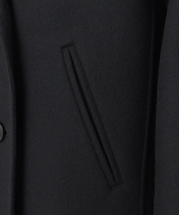 23区 L 【エステータ】ショートビーバー ウールコート ブラック系