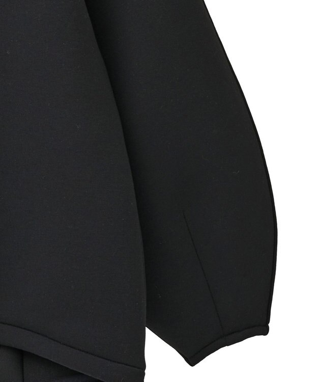 earth music&ecology 【軽量】ダンボールニットフーディーブルゾン Black