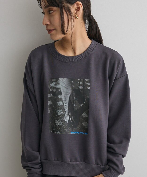 CRAFT STANDARD BOUTIQUE フォトプリントダンボールプルオーバー Dark Gray