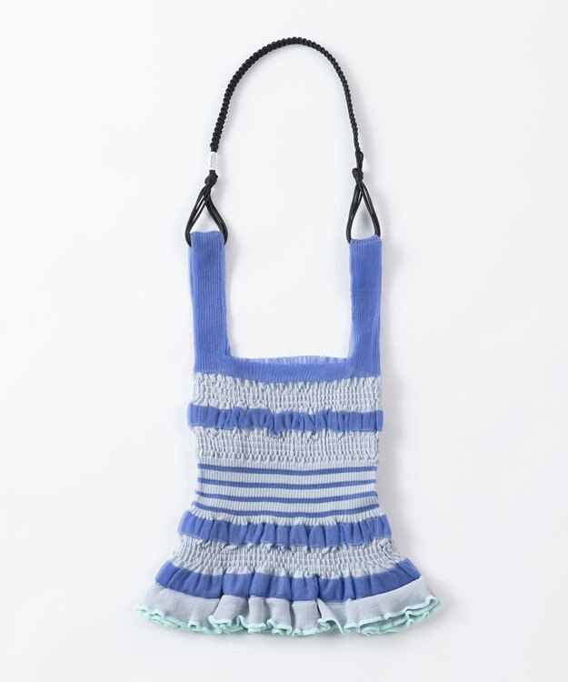 TRICOTE シースルー×マクラメ編 ショルダーバッグ 22PURPLE