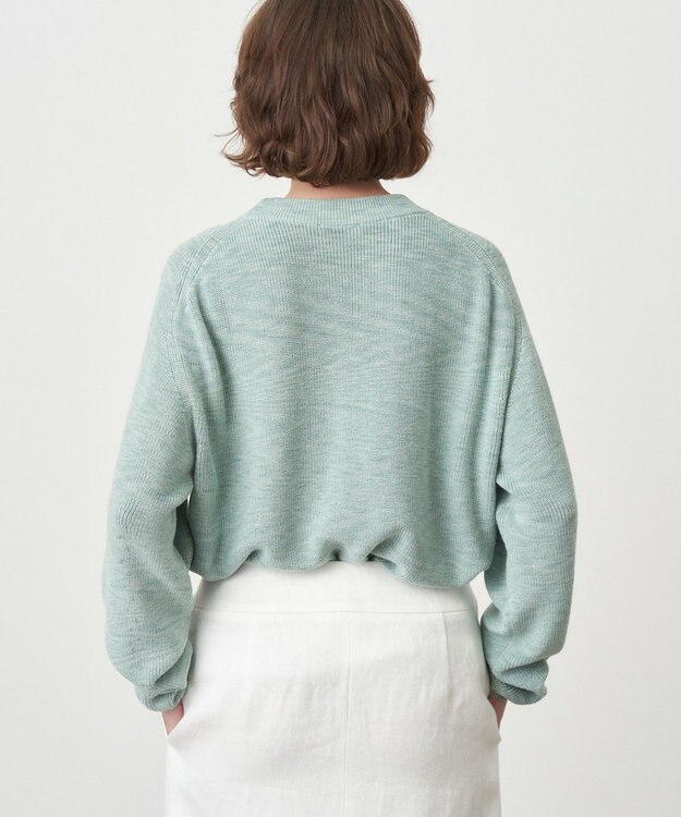 ATON COTTON SILK | クルーネックセーター GREEN