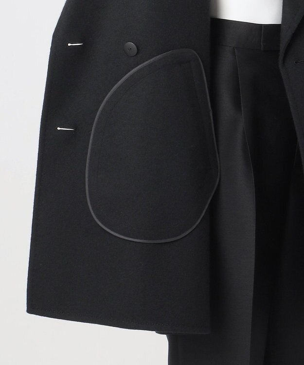 23区 L 【エステータ】ショートビーバー ウールコート ブラック系