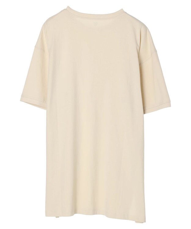 Green Parks 汗じみ防止クルーネックスリットチュニック Ecru