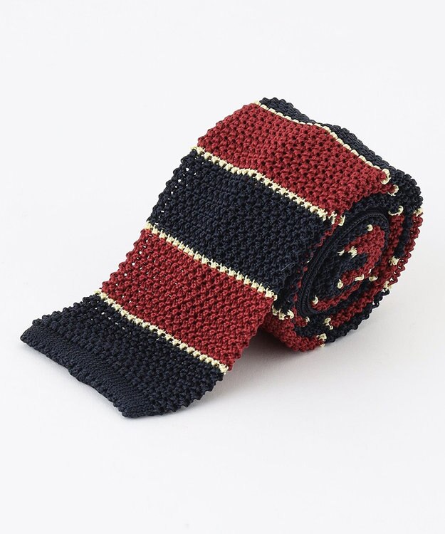 J.PRESS MEN レジメンタルニットタイ ワイン系2