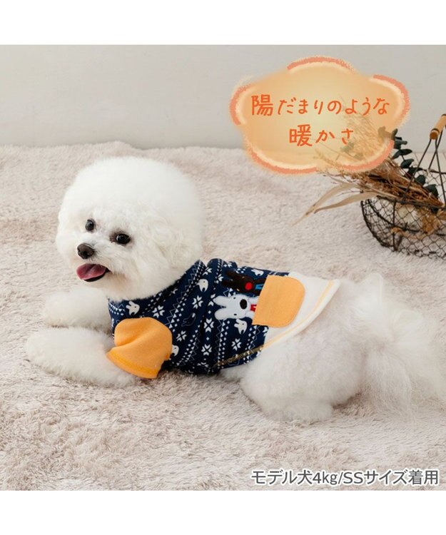 PET PARADISE リサとガスパール ペティヒートDAN Tシャツ 《雪柄》 小型犬 ネイビー