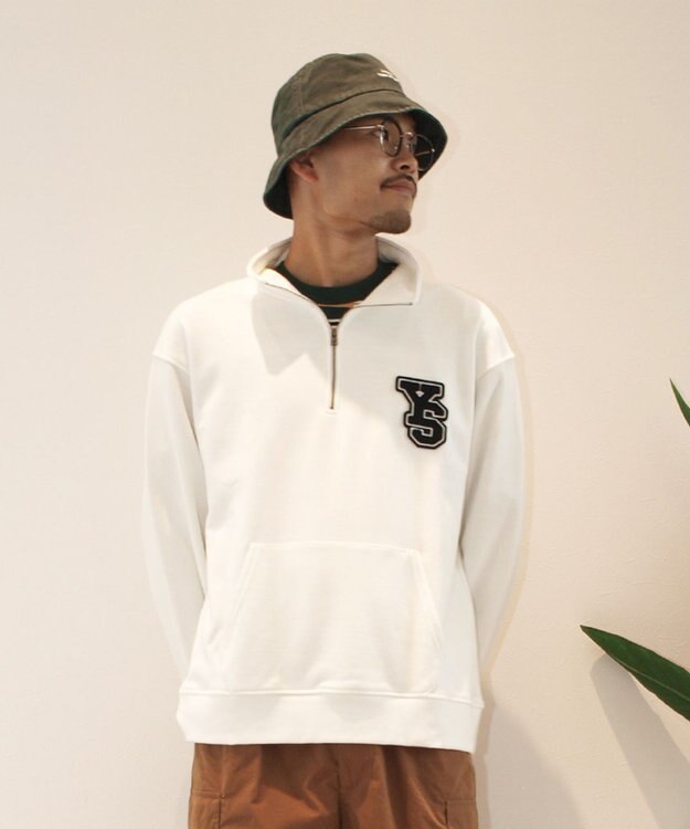 J.PRESS YORK STREET 【UNISEX】裏毛ロゴハーフジップ スウェット