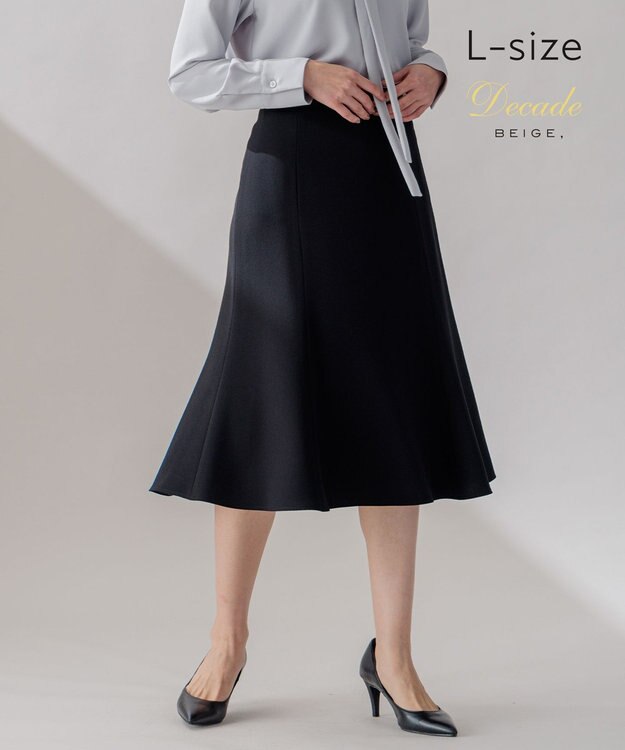 BEIGE， 【L-size】CINDY / フレアスカート Black × Black