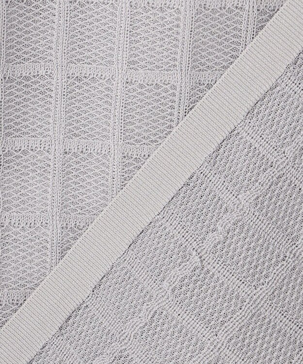 自由区 L 【ワコールコラボ・2点SET】シアーチェックニット プルオーバー グレー