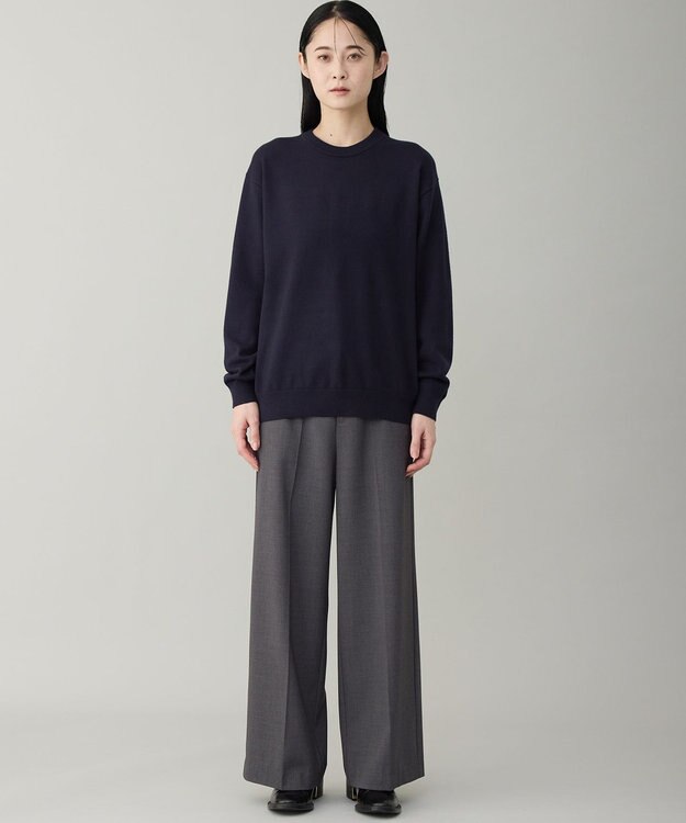 UNFILO MENS 【OCEANS YouTube 掲載/男女兼用】スムースシルキーニット ネイビー